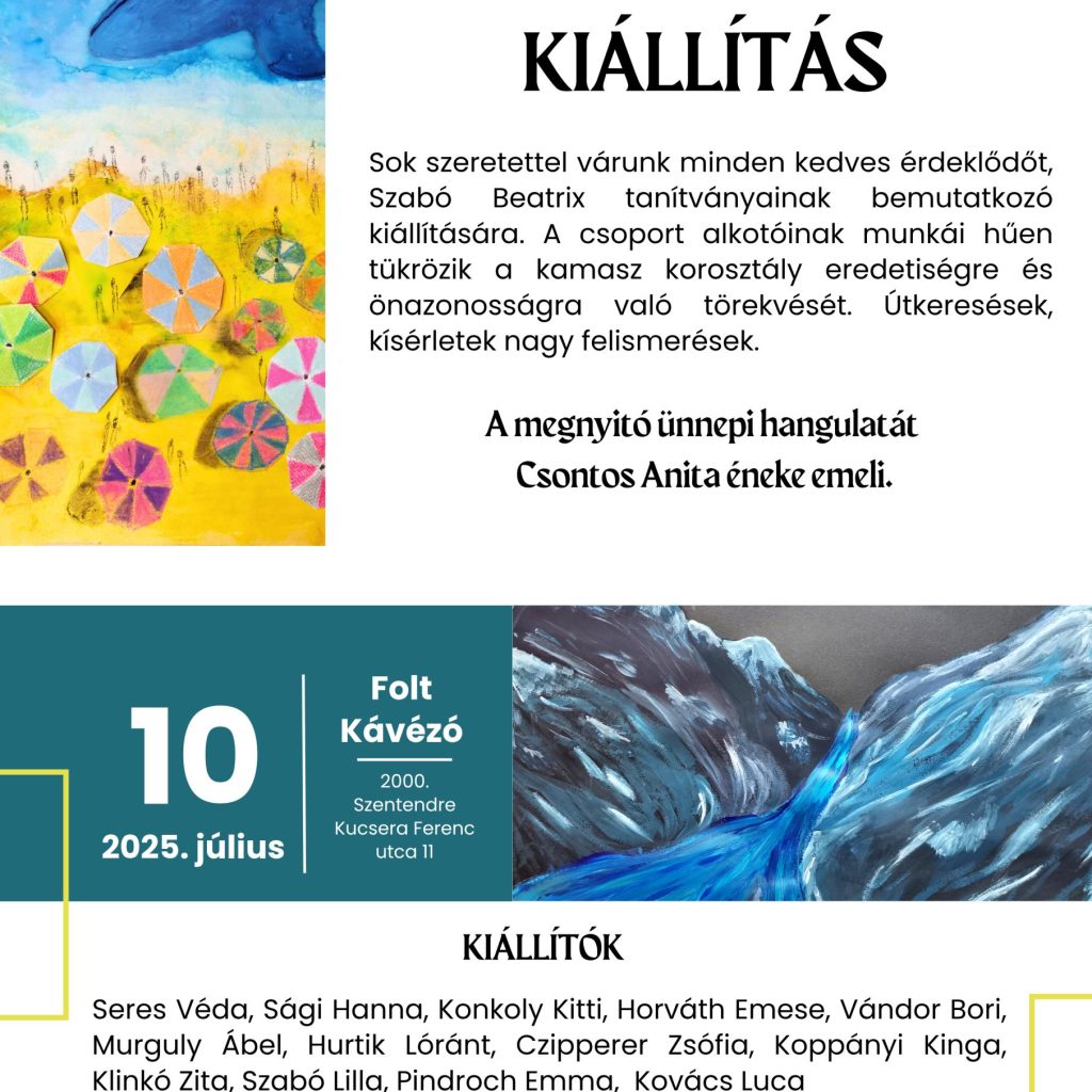 Csoportos kiállítás a 10-18 éves alkotók számára